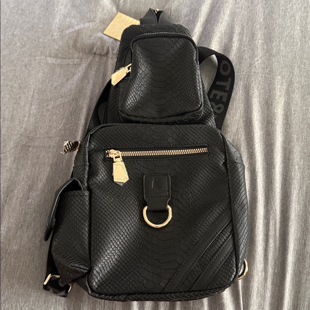 Tote & Carry On the Go Sling Bag with Gold Hardware